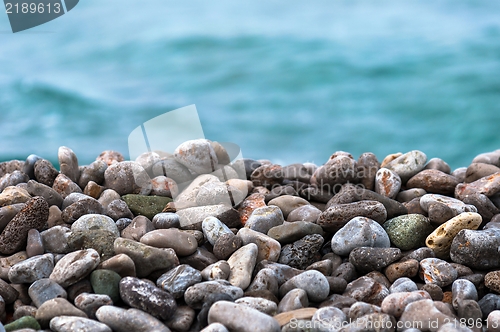 Image of Pebble stones at the sea