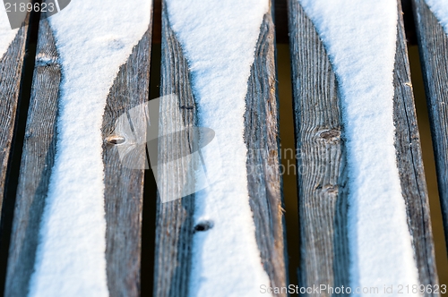 Image of Wood texture with snow