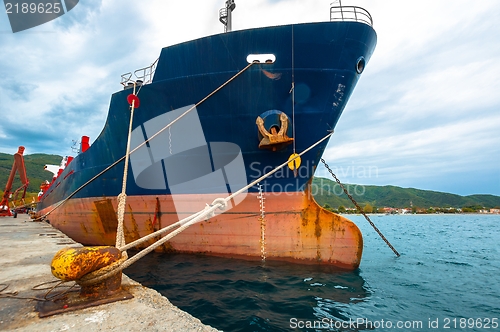 Image of Big cargo ship on the water