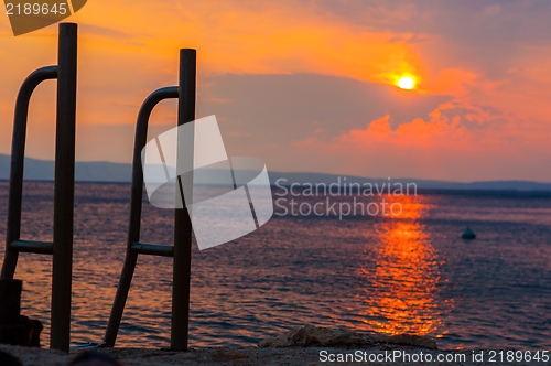 Image of Sunset at the sea