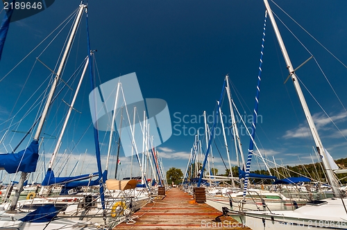 Image of Sailing boats in the harbor