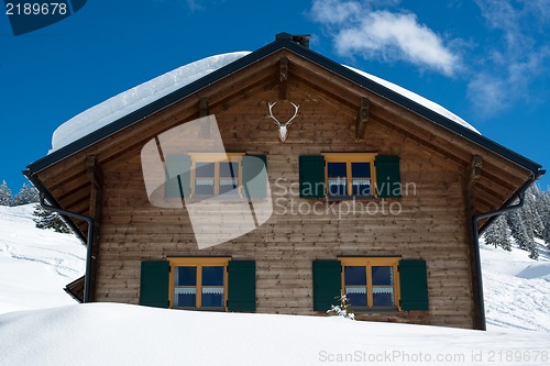 Image of Beautiful skiing hut