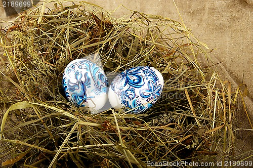 Image of The painted eggs 