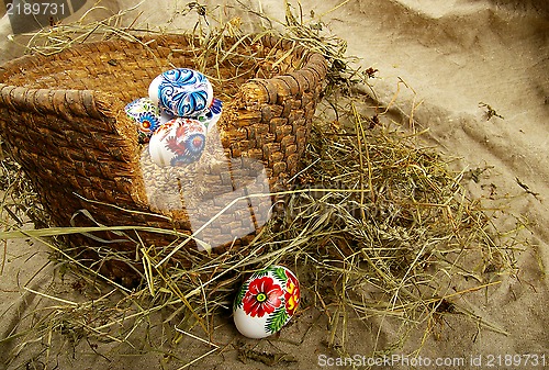 Image of The painted eggs 