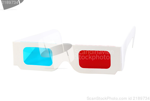 Image of Red-blue paper glasses