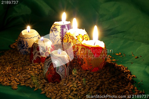 Image of The painted eggs 