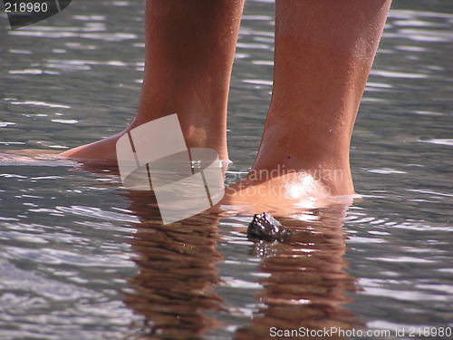 Image of feet in water