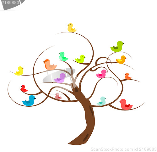 Image of Tree with birds