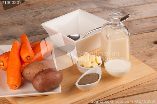 Image of Carrot soup still life