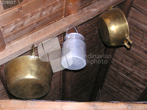 Image of old kettles