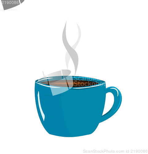 Image of Blue cup of coffee