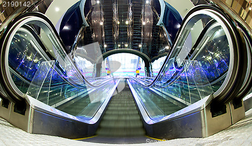 Image of moving escalator