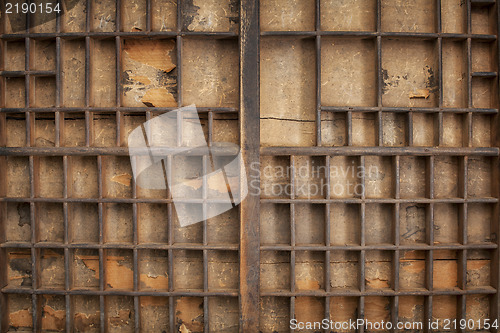 Image of vintage typesetter drawer