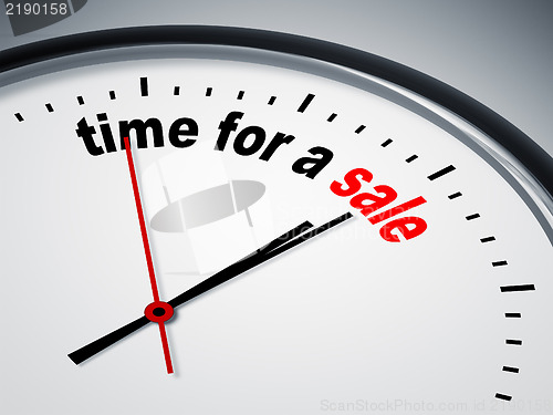 Image of time for a sale