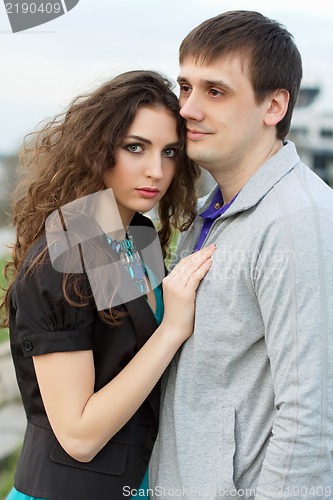 Image of Lady hugging man