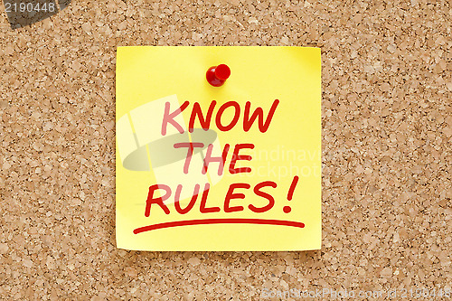 Image of Know The Rules Sticky Note