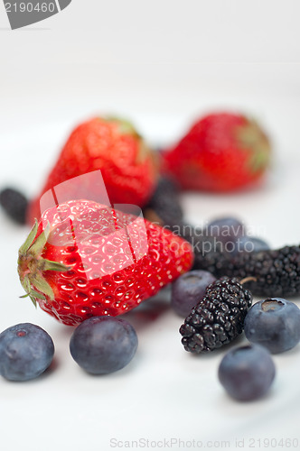 Image of berries on white 