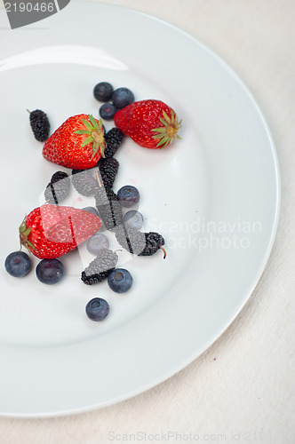 Image of berries on white plate