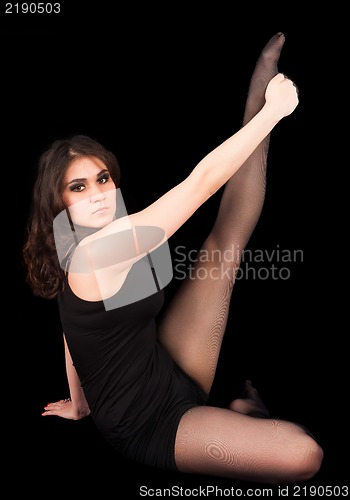Image of portrait of a pretty sporty girl