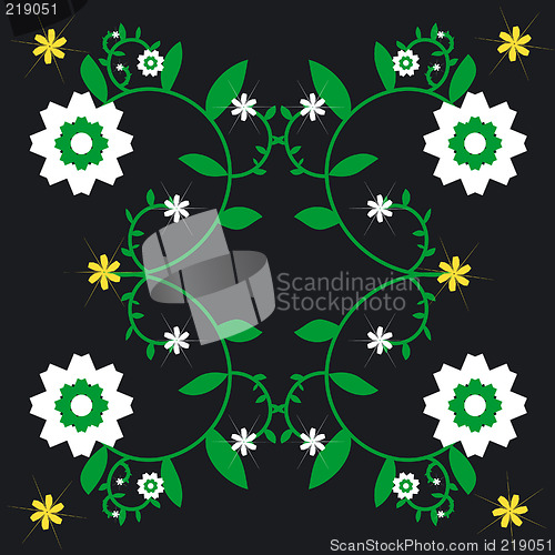 Image of Repeated Flower Background