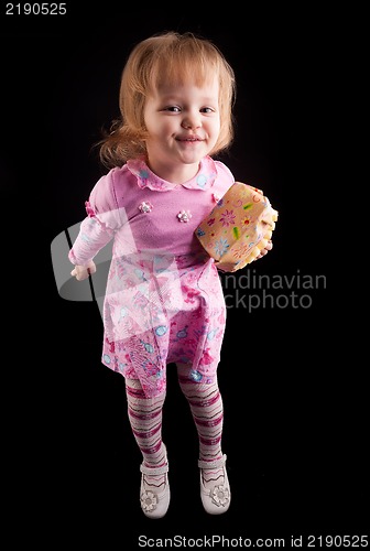 Image of portrait of adorable young girl