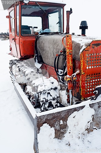 Image of Frozen bulldozer