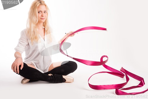 Image of rhythmic gymnastics woman