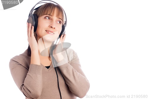 Image of Woman listening music