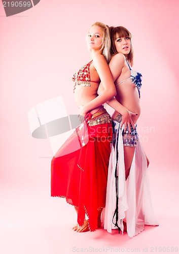 Image of Two attractive belly dancers