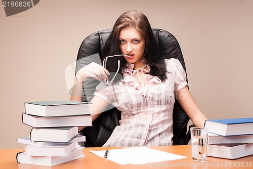 Image of Lady-boss in office
