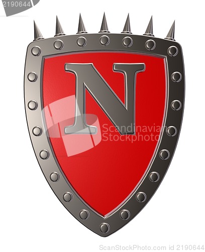 Image of shield with letter n