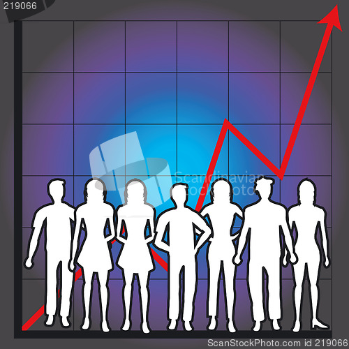 Image of business chart and people