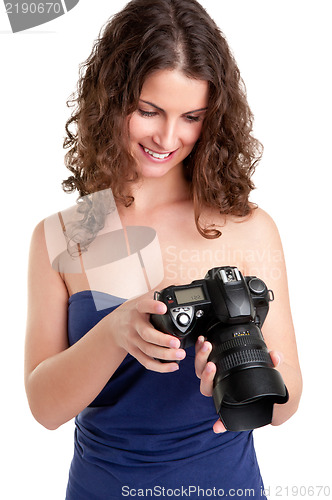 Image of Woman Looking at a Camera