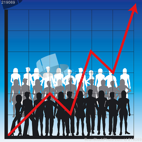 Image of business chart and people