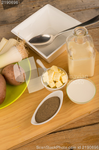 Image of Leek soup ingredients