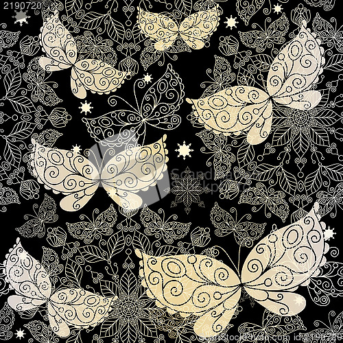 Image of Vintage dark seamless pattern