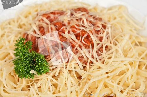 Image of pasta with meat