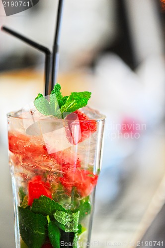 Image of Strawberry mohito cocktail