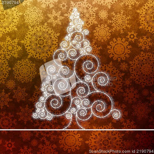 Image of Christmas card with golden glowing. + EPS8