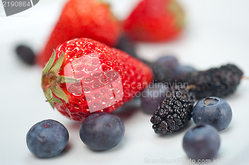 Image of berries on white 