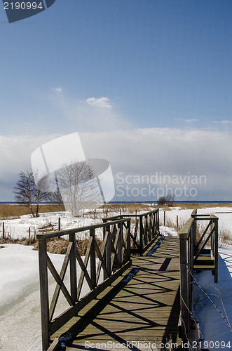 Image of Wooden footbridge