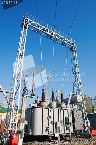 Image of transformer on high power station