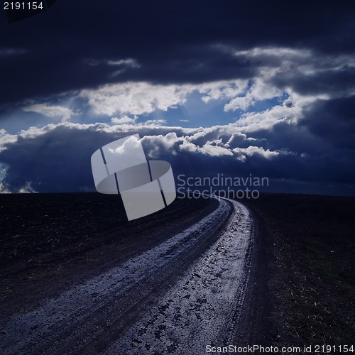 Image of road in night