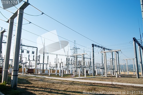 Image of part of high-voltage substation