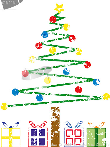 Image of Grunge christmas tree
