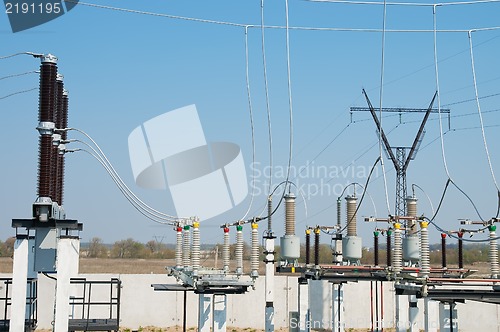 Image of part of high-voltage substation