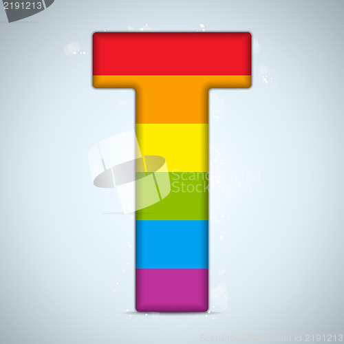 Image of Gay Flag Shiny Glass Alphabet