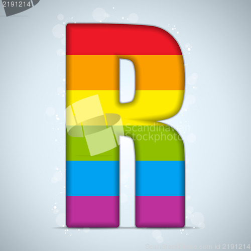 Image of Gay Flag Shiny Glass Alphabet