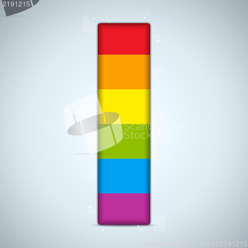 Image of Gay Flag Shiny Glass Alphabet