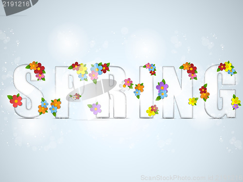 Image of Alphabet Glass Spring with Flowers